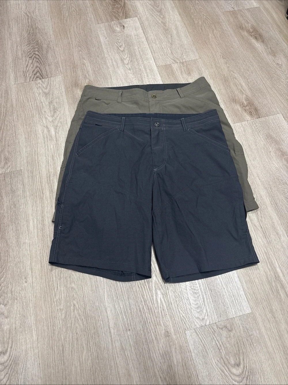 Lot Of 2 Kuhl Renegade Shorts Men’s 36  Green/black Hiking Outdoor Style 5121